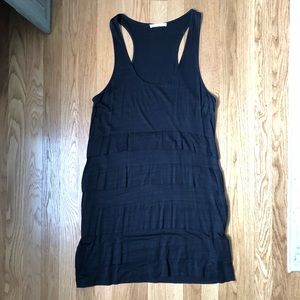 LUSH black racerback tiered mini dress size L